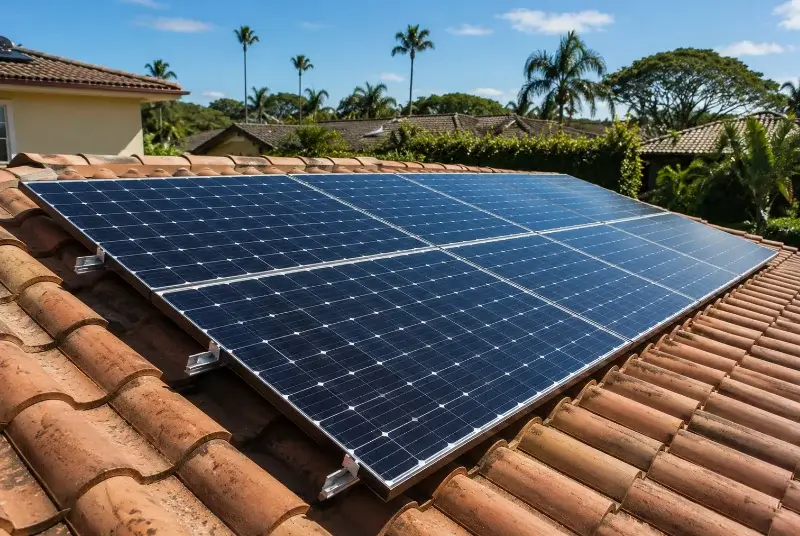 Installation de panneaux solaires au Faouët